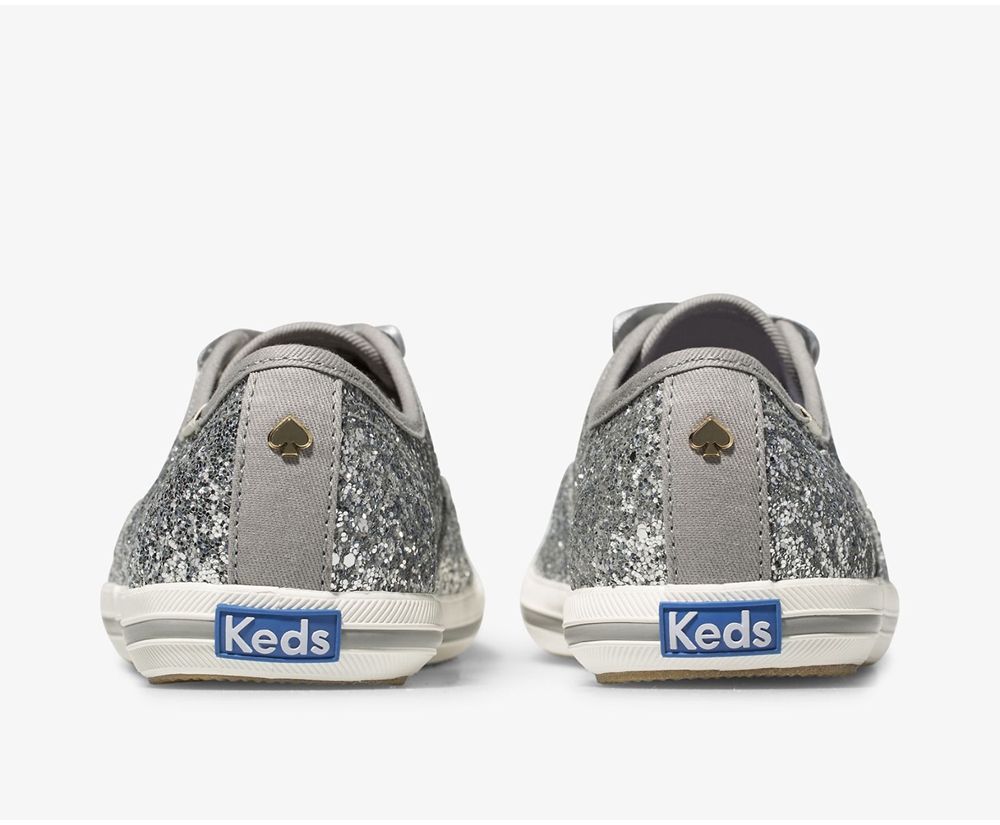 Tenis Keds Mujer Plateados - Kate Spade New York Champion Glitter - 5243-WYLOU